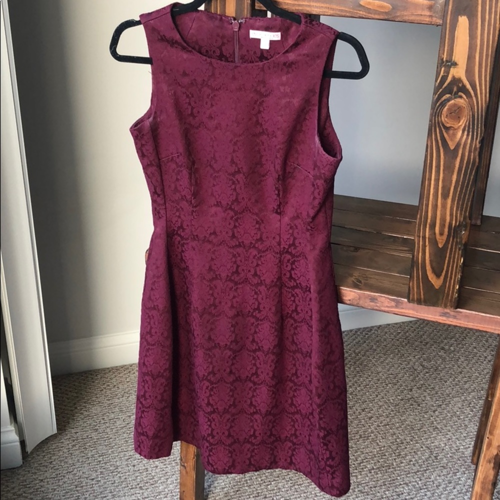 Eva Mendes Cabernet Sleeveless A-Line Dress